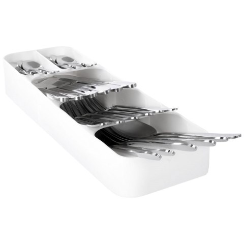 Wkład na sztućce do szuflady szuflad organizer biały 39x11.5cm VILDE 229010-B
