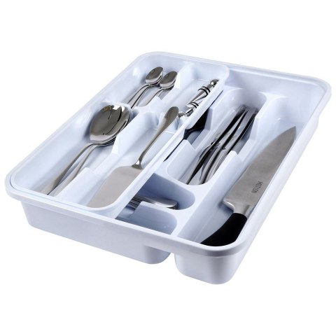 Wkład na sztućce do szuflady szuflad organizer biały 39x30.5cm VILDE 229053