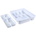 Wkład na sztućce do szuflady szuflad organizer biały 39x30.5cm VILDE 229053