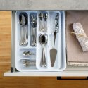 Wkład na sztućce do szuflady szuflad organizer biały 39x30.5cm VILDE 229053
