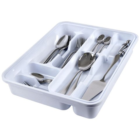 Wkład na sztućce do szuflady szuflad organizer biały 39x30.5cm VILDE 229053