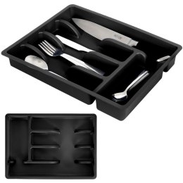 Wkład na sztućce do szuflady szuflad organizer czarny 36x25.5cm VILDE 229048-C