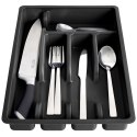 Wkład na sztućce do szuflady szuflad organizer czarny 36x25.5cm VILDE 229048-C