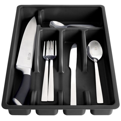Wkład na sztućce do szuflady szuflad organizer czarny 36x25.5cm VILDE 229048-C
