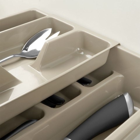 Wkład na sztućce do szuflady szuflad organizer szary 2-poziomowy 38.5x28cm ORION 150746