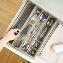 Wkład na sztućce do szuflady szuflad organizer szary 2-poziomowy 38.5x28cm ORION 150746