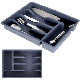 Wkład na sztućce do szuflady szuflad organizer szary 36x25.5cm VILDE 229048-S