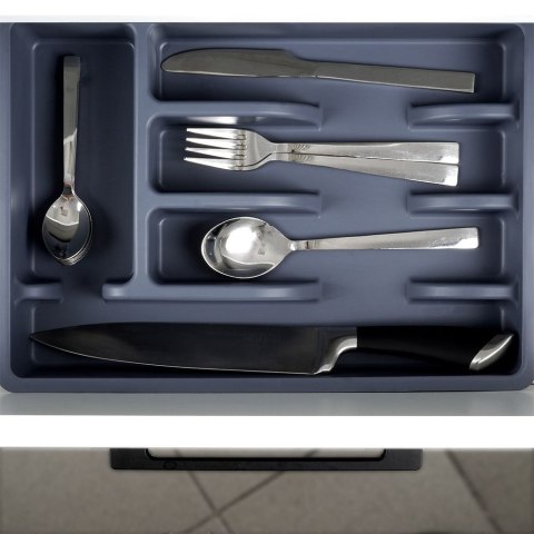 Wkład na sztućce do szuflady szuflad organizer szary 36x25.5cm VILDE 229048-S