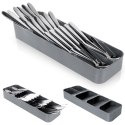 Wkład na sztućce do szuflady szuflad organizer szary 39x11.5cm VILDE 229010-S