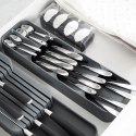 Wkład na sztućce do szuflady szuflad organizer szary 39x11.5cm VILDE 229010-S