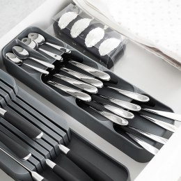 Wkład na sztućce do szuflady szuflad organizer szary 39x11.5cm VILDE 229010-S
