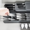 Wkład na sztućce do szuflady szuflad organizer szary 39x11.5cm VILDE 229010-S