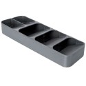 Wkład na sztućce do szuflady szuflad organizer szary 39x11.5cm VILDE 229010-S