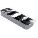 Wkład na sztućce do szuflady szuflad organizer szary 39x11.5cm VILDE 229010-S