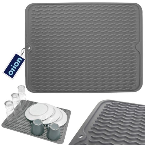 Mata do suszenia naczyń gumowa szara ociekacz na blat 40x30.5cm ORION 155208