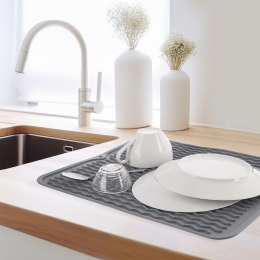 Mata do suszenia naczyń gumowa szara ociekacz na blat 40x30.5cm ORION 155208