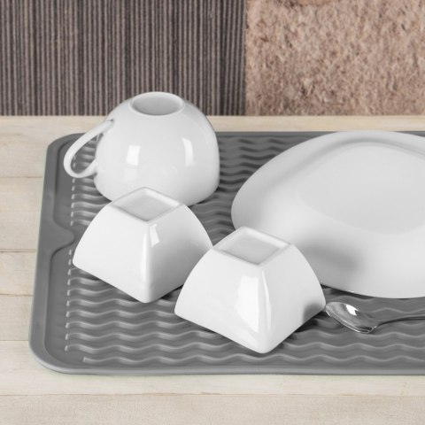 Mata do suszenia naczyń gumowa szara ociekacz na blat 40x30.5cm ORION 155208