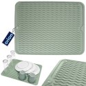 Mata do suszenia naczyń gumowa zielona ociekacz na blat 40x30.5cm ORION 155209