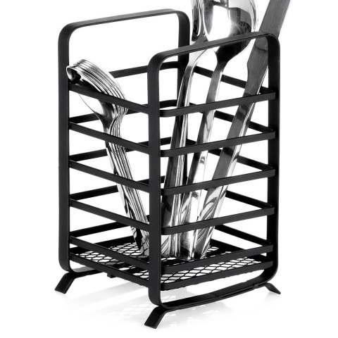 Ociekacz stojak na sztućce metalowy czarny MISTY 17.5cm NAVA 10-186-030
