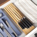 Organizer na noże przybory sztućce do szuflady drewniany 39x11x3.5cm EXCELLENT HOUSEWARE 229075