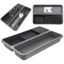 Organizer na noże przybory sztućce do szuflady szafki szary GREY 40x26.5x5cm ORION 150747