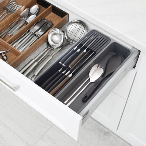 Organizer na noże przybory sztućce do szuflady szafki szary GREY 40x26.5x5cm ORION 150747