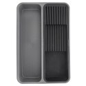 Organizer na noże przybory sztućce do szuflady szafki szary GREY 40x26.5x5cm ORION 150747