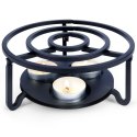 Podgrzewacz do dzbanka kubka herbaty metalowy świecznik x3 tealight VILDE 229073