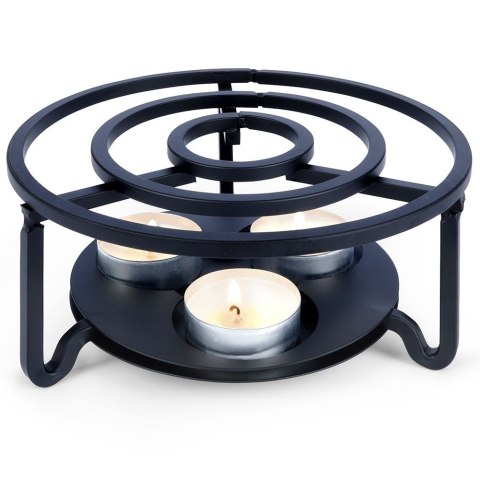 Podgrzewacz do dzbanka kubka herbaty metalowy świecznik x3 tealight VILDE 229073