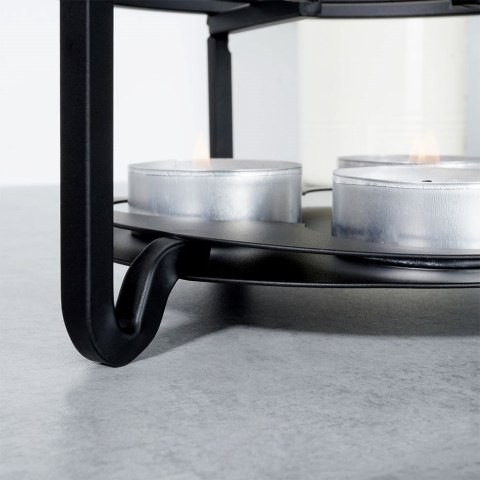 Podgrzewacz do dzbanka kubka herbaty metalowy świecznik x3 tealight VILDE 229073