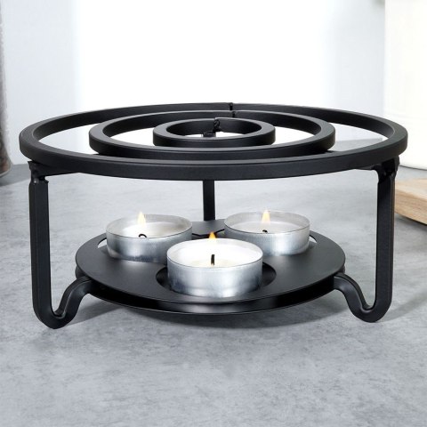 Podgrzewacz do dzbanka kubka herbaty metalowy świecznik x3 tealight VILDE 229073