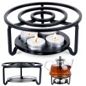 Podgrzewacz do dzbanka kubka herbaty metalowy świecznik x4 tealight VILDE 229148