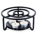 Podgrzewacz do dzbanka kubka herbaty metalowy świecznik x4 tealight VILDE 229148