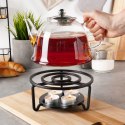 Podgrzewacz do dzbanka kubka herbaty metalowy świecznik x4 tealight VILDE 229148