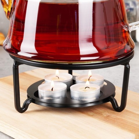 Podgrzewacz do dzbanka kubka herbaty metalowy świecznik x4 tealight VILDE 229148