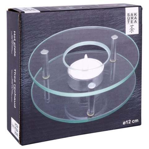 Podgrzewacz pod dzbanek do herbaty kubka świecznik tealight szklany HIT 139244