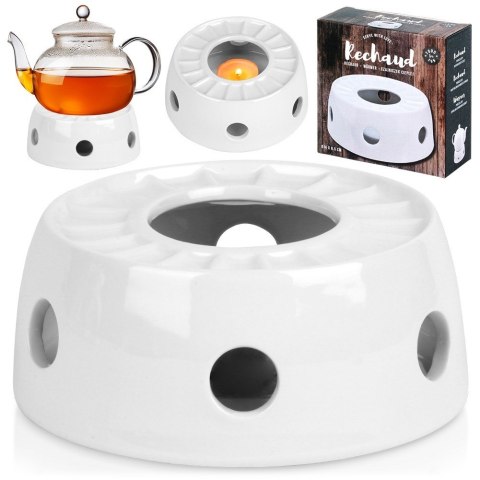 Podgrzewacz pod dzbanek do herbaty świecznik tealight ceramiczny 14cm VILDE 123829