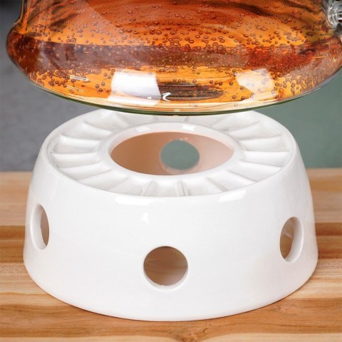 Podgrzewacz pod dzbanek do herbaty świecznik tealight ceramiczny 14cm VILDE 123829
