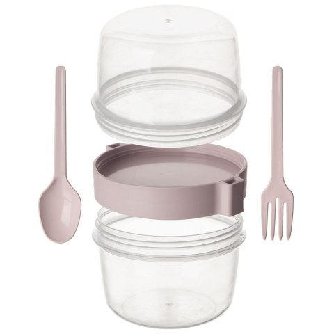 Pojemnik kubek na jogurt i musli z łyżeczką lunchbox lunch box 370ml ORION 121784