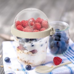 Pojemnik kubek na jogurt i musli z łyżeczką lunchbox lunch box 400ml ORION 121783