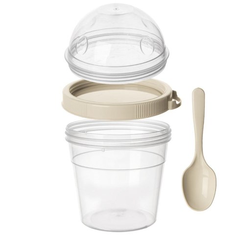 Pojemnik kubek na jogurt i musli z łyżeczką lunchbox lunch box 400ml ORION 121783