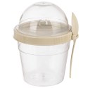 Pojemnik kubek na jogurt i musli z łyżeczką lunchbox lunch box 400ml ORION 121783