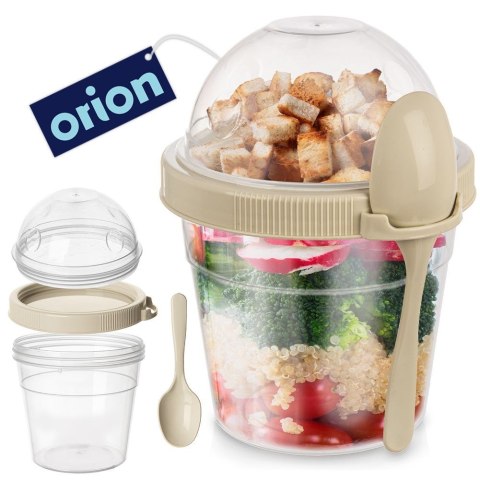 Pojemnik kubek na jogurt i musli z łyżeczką lunchbox lunch box 400ml ORION 121783