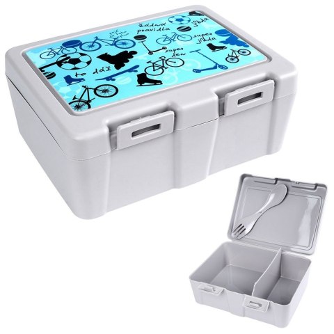 Pojemnik śniadaniowy na śniadanie żywność lunch box ze sztućcami 1L ORION 154037