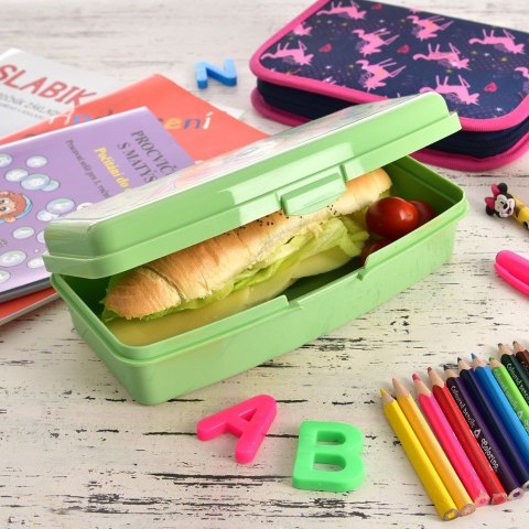 Pojemnik śniadaniowy na śniadanie żywność lunch box zielony 500ml ORION 154042