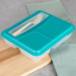 Pojemnik śniadaniowy na śniadanie żywność lunchbox dzielony ze sztućcami 1.3L EXCELLENT HOUSEWARE 229166