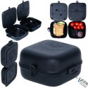 Pojemnik śniadaniowy obiadowy lunchbox z przegródkami czarny 2x700ml VILDE 229144