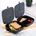 Pojemnik śniadaniowy obiadowy lunchbox z przegródkami czarny 2x700ml VILDE 229144