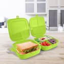 Pojemnik śniadaniowy obiadowy lunchbox z przegródkami zielony 2x700ml VILDE 259324