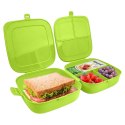 Pojemnik śniadaniowy obiadowy lunchbox z przegródkami zielony 2x700ml VILDE 259324
